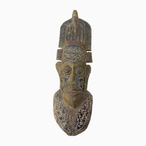 African Mask in Carved Wood, 1950s-ZFY-1756799