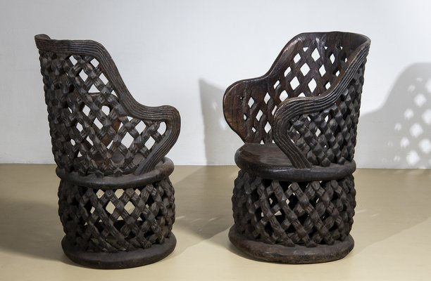 African Sculpted Bamileké Throne Chair, 1980s-BUB-1813759