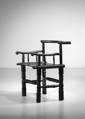 African Senoufo Chair in Solid Wood, 1950s-YU-1173783