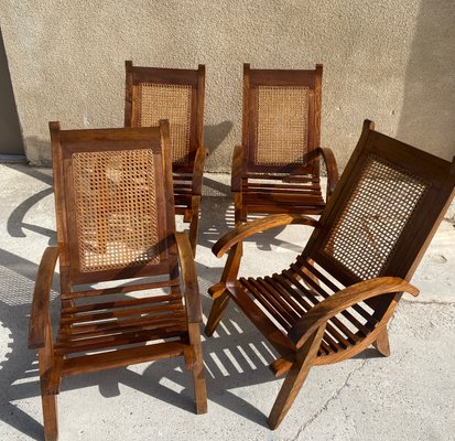 African Style Armchairs, 1950, Set of 4-SSK-1427482