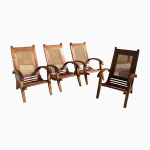 African Style Armchairs, 1950, Set of 4-SSK-1427482