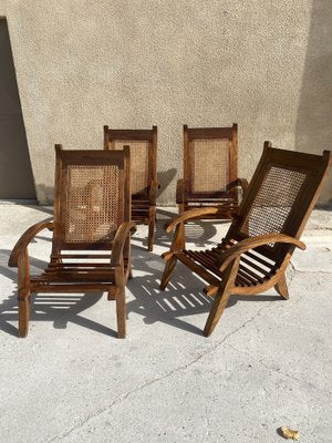 African Style Cane Armchair, 1950s-SSK-1332132