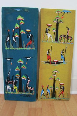 African Textile Artworks, 1950s, Set of 4-RDN-1725731