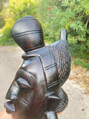 African Wooden Bust of a Woman, 20th Century-UR-1720204