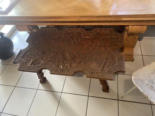 Africanist Carved Wooden Coffee Table-TEP-1720313