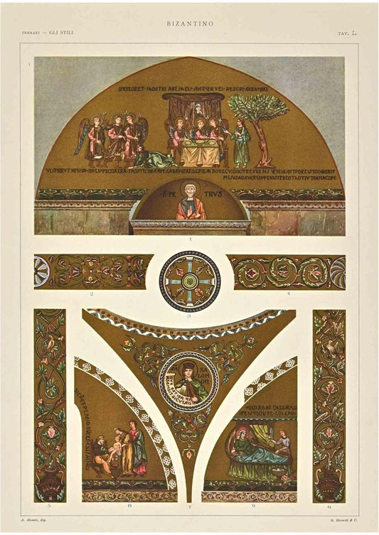 After A. Alessio, Byzantine Decorative Style, Chromolithograph