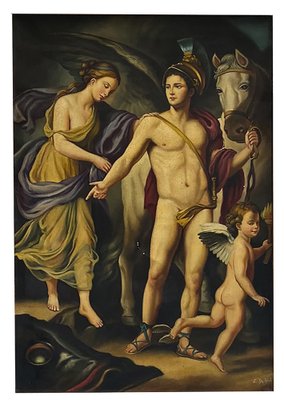 After A.R. Mengs, Perseo and Andromeda, Italy, 2005, Oil on Canvas, Framed-YUW-1314810