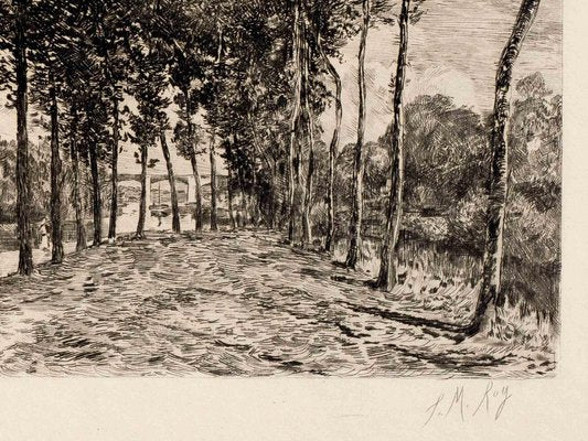 After Alfred Sisley, Landscape, Etching, 19th Century-ZCI-1760534