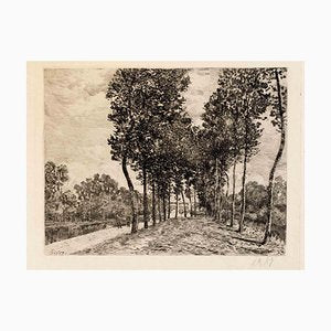 After Alfred Sisley, Landscape, Etching, 19th Century-ZCI-1760534