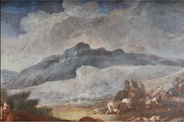 After Antonio Calzo, Battle Scene, 17th Century, Oil on Canvas-QOR-2028990