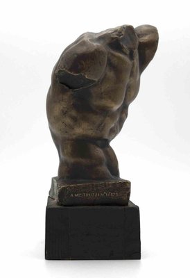 After Aurelio Mistruzzi, Bust of a Man, Bronze Sculpture, 1990s-ZCI-1775959