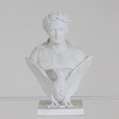 After Bertel Thorvaldsen, Bust of Napoleon Bonaparte, 19th Century, Bisque Porcelain-VEI-1364443