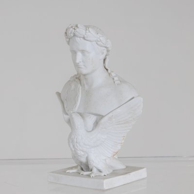 After Bertel Thorvaldsen, Bust of Napoleon Bonaparte, 19th Century, Bisque Porcelain-VEI-1364443