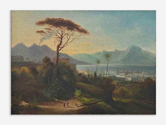 After Camillo De Vito, View of the Gulf of Naples from Capodimonte, Oil on Canvas, 19th Century-ZCI-1420149