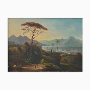 After Camillo De Vito, View of the Gulf of Naples from Capodimonte, Oil on Canvas, 19th Century-ZCI-1420149