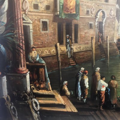 After Canaletto, Mario De Angeli, Venice, 2008, Oil on Canvas, Framed-YUW-1319955