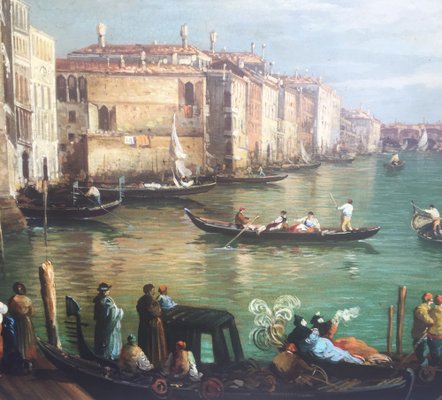 After Canaletto, Mario De Angeli, Venice, 2008, Oil on Canvas, Framed-YUW-1319955