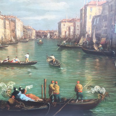 After Canaletto, Mario De Angeli, Venice, 2008, Oil on Canvas, Framed-YUW-1319955