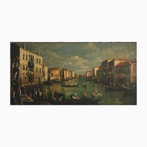 After Canaletto, Mario De Angeli, Venice, 2008, Oil on Canvas, Framed-YUW-1319955