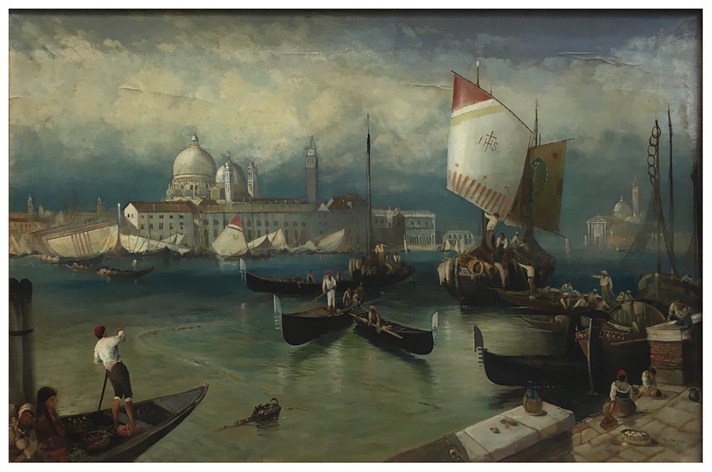 After Canaletto, Venetian Landscape, 2004, Oil on Canvas