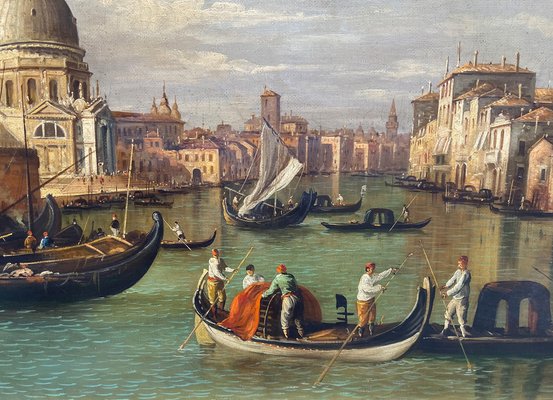 After Canaletto, Venice, Italian Landscape Painting, 2009, Oil on Canvas, Framed-YUW-1311916