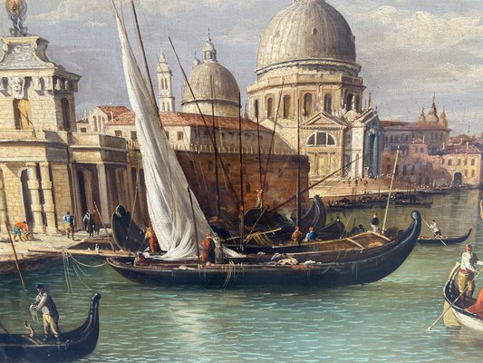 After Canaletto, Venice, Italian Landscape Painting, 2009, Oil on Canvas, Framed-YUW-1311916