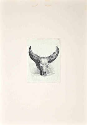 After Charles Coleman, The Bull's Skull, Original Etching, 1992-ZCI-1379704