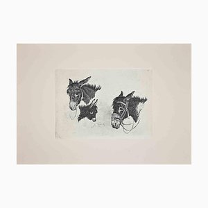 After Charles Coleman, The Donkey in the Roman Countryside, Original Etching, 1992-ZCI-1379697