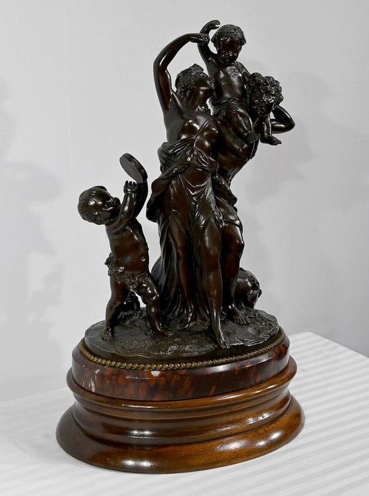 After Clodion, L’enfance de Silène, Late 1800s, Bronze