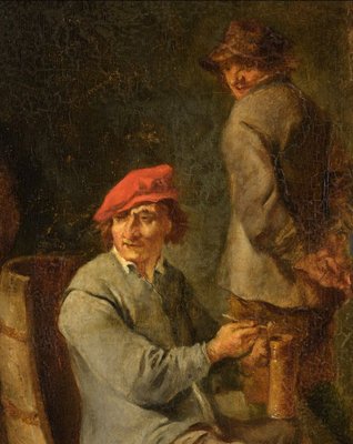 After David Teniers, Tavern Interior, 1800s, Oil on Wood-OZS-1371527