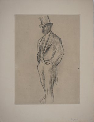 After Degas, Portrait of Ludovic Halévy, 1939, Engraving After Drawing-KHH-1387227