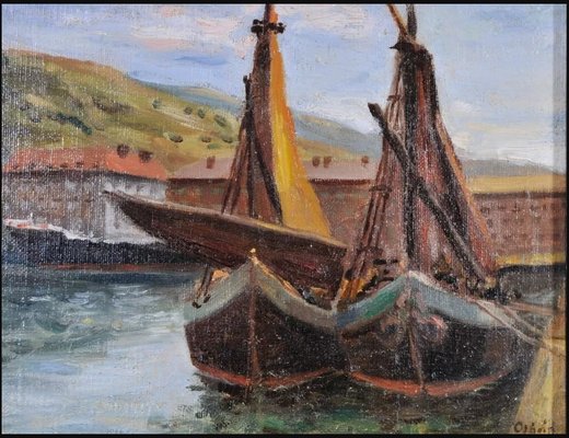 After Dezső Orbán, Coastal View, Dieppe, France, 1920s, Oil on Canvas-QOR-2026971