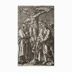 After Dürer, J. Goosens, Christ on the Cross, 17th-Century, Copper Engraving-OJR-1273451