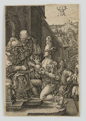 After Dürer, J. Kraus, the Washing of Pilate's Hands, 17th-Century, Copper Engraving-OJR-1273477