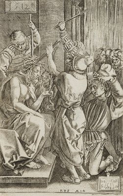 After Dürer, The crowning with Thorns, 1580, Copper on Paper-OJR-1273230