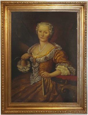 After E.Frattini, Portrait of a Lady, English School, 2005, Oil on Canvas, Framed-YUW-1314800