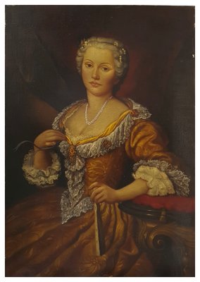 After E.Frattini, Portrait of a Lady, English School, 2005, Oil on Canvas, Framed-YUW-1314800