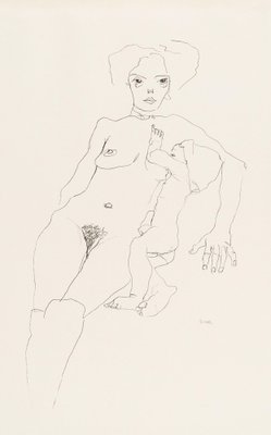 After Egon Schiele, Mother and Child, Collotype Print-ZCI-1770171