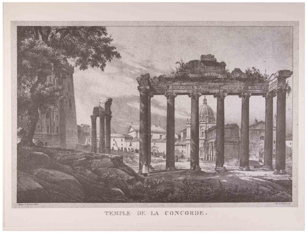 After G. Engelmann, Roman Temples and Ruins, Offset, Late 20th Century