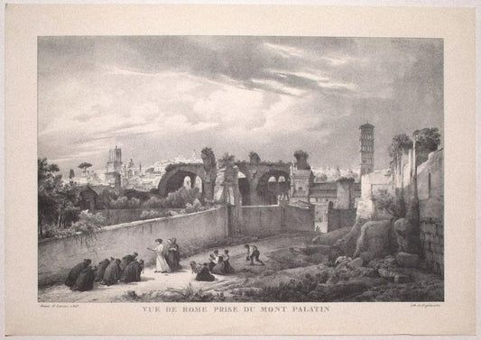 After G. Engelmann, View of Rome, Vintage Offset Print, Late 20th Century