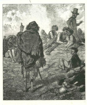 After Gavarni, The Speech of a Wanderer, Original Lithograph, 1881-ZCI-2029727