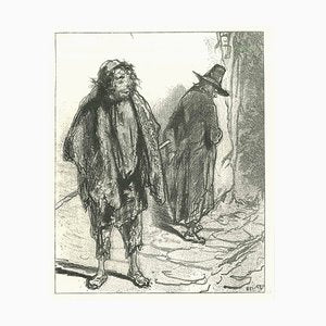 After Gavarni, The Vagabonds, Original Lithograph, 1881-ZCI-2029676