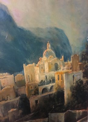 After Giacinto Gigante, Capri, Posillipo School, Oil on Canvas, Framed-YUW-1299400