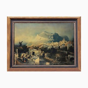 After Giacinto Gigante, Capri, Posillipo School, Oil on Canvas, Framed-YUW-1299400