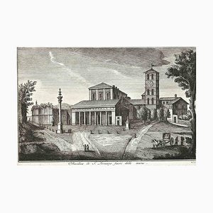 After Giuseppe Vasi, Basilisa di S.Lorenzo Fuori della Mura, Etching, 18th Century-ZCI-1380124