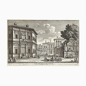 After Giuseppe Vasi, Casino della Vigna di Papa Giulio III, Etching, 18th Century-ZCI-1380126