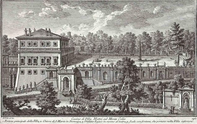 After Giuseppe Vasi, Casino di Villa Mattei, Etching, Late 18th Century-ZCI-1380185