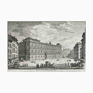 After Giuseppe Vasi, Palazzo della Cancelleria Apostolica, Etching, 18th Century-ZCI-1380145