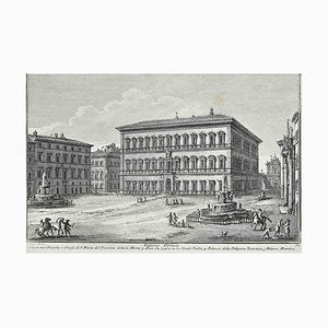 After Giuseppe Vasi, Palazzo Farnese, Etching, Late 18th Century-ZCI-1380186