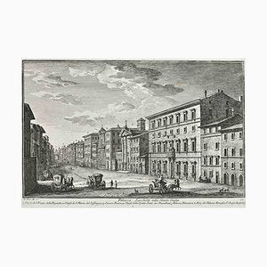 After Giuseppe Vasi, Palazzo Sacchetti sulla Strada Giulia, Etching, 18th Century-ZCI-1380131